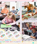 180 Piece Motivational Erasers Bulk For Kids And Classroom Use With Six Uplifting Designs on desks in classroom