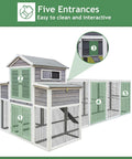 Ultra Spacious Outdoor Chicken Coop 82 Inch Hen House For Three To Four Chickens With detailed entrance design