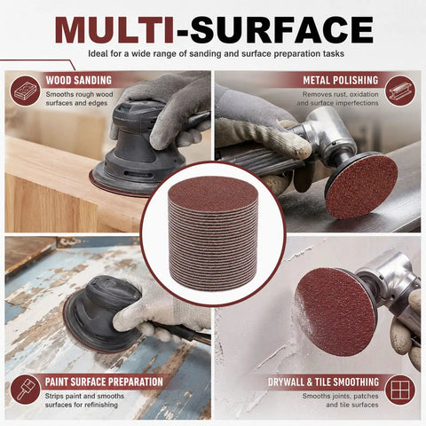 Rock Your DIY Game With These 200 Pcs Of Premium 2 Inch Aluminum Oxide Sanding Discs for multi-surface sanding and polishing tasks.