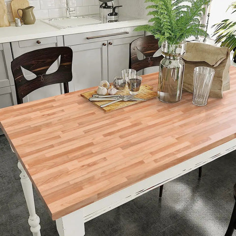 Table with Peel And Stick Faux Wood Wallpaper For Counters And Cabinets Waterproof Vinyl Wood Plank Cover Self Adhesive 17.7 Inch By 118.1 Inch 14.5 Sq Ft Easy Install Durable Realistic Wood Look For Backsplashes Desks And More