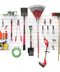 Heavy Duty PVC Slatwall Garage Organizer System 8 Ft By 4 Ft White Panels For A No-Fuss 32 Sq Ft Setup, Interlocking Slatwall Panels