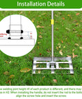 Heavy Duty Lawn Leveling Rake With 17x10 Inch Head And 5 Foot Adjustable Stainless Steel Handle, close-up of assembly instructions