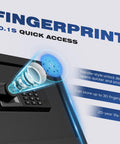 Biometric Safe Box With Fireproof Bag, Quick-Access Fingerprint Sensor, Digital Keyboard, shown in design detail
