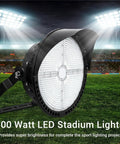 Heavy Duty LED Stadium Lights 500W Built Tough Sports Field Flood Lamps with bright LED panel and adjustable bracket.