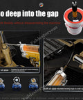 Workhorse 750W Cordless Grease Gun Kit in use on industrial equipment with LED light and oil pipe demonstration