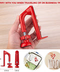 Heavy Duty Adjustable Door Stopper For Home Hotel And Travel Anti Theft Door Blocker For Women Safety Stainless Steel Body