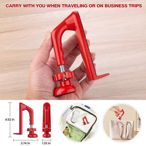 Heavy Duty Adjustable Door Stopper For Home Hotel And Travel Anti Theft Door Blocker For Women Safety Stainless Steel Body