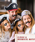 Swashbuckling Pirate Costume Kit With Telescope, Compass, Eye Patch, Plastic Pistol, Plastic Sword, Hat, Belt, And Treasure Map For Halloween Cosplay, Parties, And Dress Up Adventures