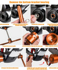 Pro Grade Bike Bottom Bracket Install And Removal Tool Kit With Bearing Press used for BB removal step-by-step guide