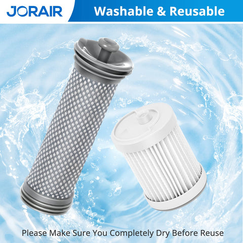 Replacement Vacuum Filter Kit For A10 A11 Hero Master S11 PWRHERO11 Cordless Vacuum Cleaners, 2 Pre Filters, 2 HEPA Filters, Washable