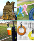 Extension Cord Holder Organizer 4 Pack Large 16 Inch Heavy Duty Storage Straps used for holding cords, a jug, and hose
