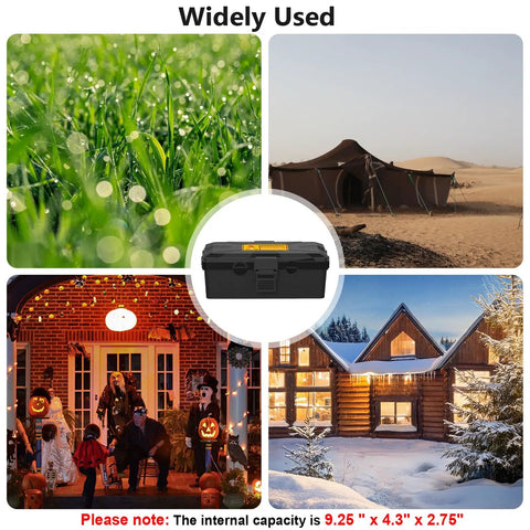 Beefy Medium Outdoor Electrical Box IP54 Weatherproof Cover For Outdoor Power Strips And Electronics 6 Cable Entry Ports image