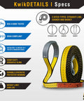 Mighty Sumo 1 Inch By 10 Foot Poly Web Sling Lifting Strap For Construction And Rigging, ASME OSHA Rated features