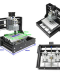 CNC1610 Pro 3 Axis GRBL Control DIY Mini CNC Router Kit with Aluminum Frame, 775 Spindle Motor, desktop engraver images