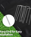 100 Pack 4 Inches Galvanized Landscape Staples For Barrier Fabric Lawn Stakes U Type Heavy Duty Tough As Nails Garden Pins
