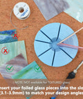 Stained Glass Multi Angle Jig Fixture For Welding Holds Glass Securely At 30 45 60 75 90 105 120 135 150 And 180 Degrees With Stable 3mm Groove Blue Ideal For Glass Artists And Hobbyists To Create Precise Angles And Bold Designs.