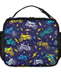 Insulated Lunch Bag With Shoulder Straps For Office Travel School Keeps Food Fresh With A Dope Lightning Bolt Design, Spacious Main Compartment, Side Pockets, Durable Polyester Tote For Kids Men Women, front view