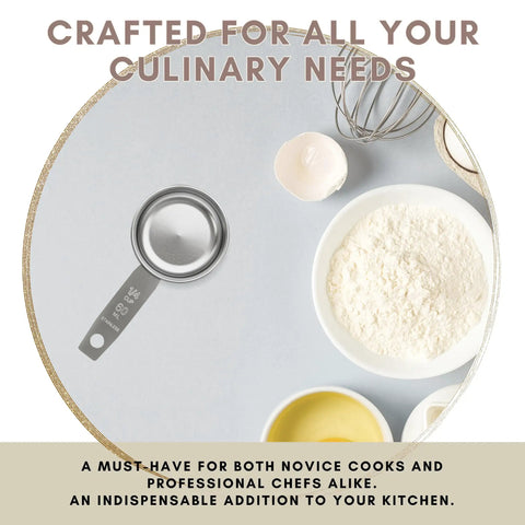 Sturdy 1/4 Cup Stainless Steel Measuring Cup for Wet and Dry Ingredients, Heavy Duty Metal Scoop, 60 ml 60 cc 2 oz, Great as a Dog Food Scoop