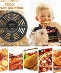No Stress 6.5 Qt Air Fryer Crisping Plate For Ninja Foodi FD302 FD305 Os300 Os301 Op302 shown with food grade material design.