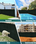 Dark Green Privacy Fence Screen 4x50 Feet For Chain Link Fences With 90 Percent Blockage, Heavy Duty 170GSM HDPE Windscreen Shade Net