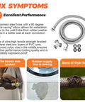 Diagram of Upgraded 6Ft Premium Steam Dryer Hose Installation Kit With 6 Stainless Steel Hoses, Brass Y Connector, washers