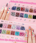 Glam Up Your Nails With This All In One Nail Art Kit Featuring Colorful Rhinestones and Horse Eye Shape Rhinestones display