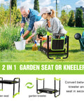 Sturdy 10.9 Inch Foldable Garden Kneeler And Seat With Extra Thick Cushions Heavy Duty Garden Stool For Kneeling Or Sitting