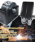 Two Pack 4 Inch V Groove Gate Wheel With Bracket Built For Extreme Load Capacity Up To 6600 Lbs showcasing easy installation.