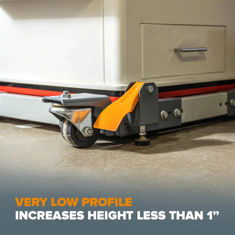 Heavy duty mobile base for power tools with swivel caster