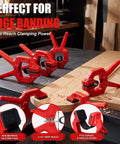 Eight Pack Edge Band Spring Clamps For Edge Banding And Woodworking Adjustable Clips For Carpentry And Home Improvement