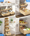 Heavy Duty Soft Close Pull Out Drawers for Cabinets 23 Inch Wide, Smooth Gliding Slides, organized pantry and kitchen storage.