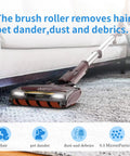 Vacuum with Hepa Foam And Felt Filter Brushroll Replacement Kit cleaning carpet under sofa.