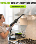 Hakosci 1500W Portable Handheld Steam Cleaner Heats In Just 10 Seconds For Quick Messes With Three Adjustable Steam Levels And Built-In Tank used to clean kitchen exhaust.