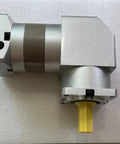 Heavy Duty Slick 90mm Planetary Speed Reducer Gearbox With 40 To 1 Ratio view from above showing its robust design for Nema34 motors.