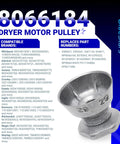 Dryer Motor Pulley 29 Inch Replacement Direct Fit For Whirlpool Kenmore Maytag Dryers And Washers Replaces 3394341 AP6011686 PS11744884 WP8066184 WED4815EW1 MEDC400VW0 NED4655EW1 WED5000DW2