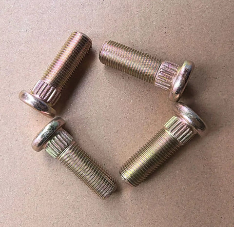 Premium 4 Pack Of Heavy Duty 1/2-20 Wheel Lug Studs With Knurl Fit Hydro Gear 44431 And Axle Hub Parts Perfect For Zonal Mowers And Lawn Tractors To Upgrade Your Ride Right Now. four steel wheel studs