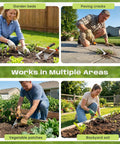 People using Three In One Weed Puller Tool Set With Ergonomic Handle And Stainless Steel Heads for gardening in various areas