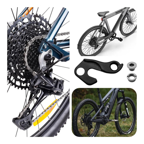 Heavy Duty Derailleur Hanger Replacement 2 Pack for MTB and Road Bikes Aluminum Alloy Frame with Mounting Screws