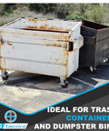 Heavy Duty Casters Featuring Smooth Ride Bearings, Rock Solid Cast Iron Base With Thick Rubber Tires For Dumpsters, Built Tough No Sweat Hauler Champion, 1100 Lb Capacity Bulk Pack Of 100 on dumpster containers.
