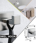 Five Piece Bathroom Hardware Set With 23.6 Inch Towel Bar Towel Rack Modern Stainless Steel Wall Mount Brushed Nickel Finish