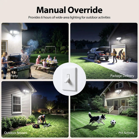 Kickass Led Motion Sensor Floodlight Featuring Three Swivel Heads And Blazing Eleven Thousand Lumen Daylight Burst For Securing Backyards Driveways And Garages While Serving Legit Weatherproof Coverage That Hits Different After Dark