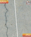 Fill Cracks Like a Pro With This 2.5Lb Gray Concrete Crack Filler For Driveways, Walkways, And Patios, Easy Dry Granular Formula, Mess Free DIY Repair From Hairline To Large Cracks before and after concrete repair