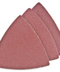 Hook and loop sandpaper system for quick changes, compatible with detail palm sander with palm grip and vacuum port for dust control