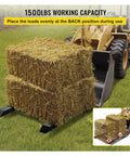 1500 Lbs Clamp On Pallet Forks 43 Inch Heavy Duty For Loader Bucket Skid Steer Tractor, carrying hay bales