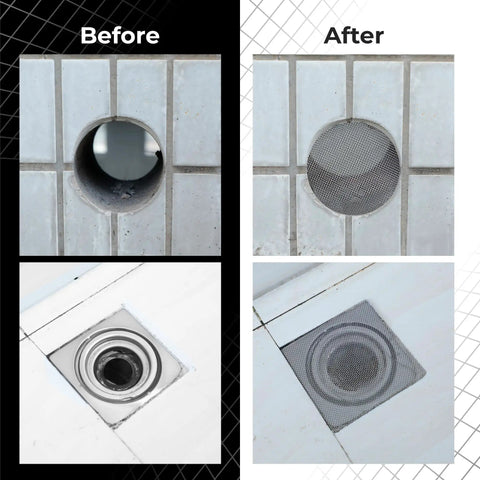 Before and after using Six Pack 12x8 Inch Stainless Steel Wire Mesh Screens 20 Mesh Durable Rust Proof Easy To Cut With Smooth Edges