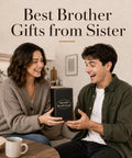 Bro Approved 20oz Stainless Steel Insulated Coffee Mug With Sweet Quote Double Wall Vacuum Tumbler For The Daily Grind And Sick Weekend Adventures In Matte Black Finish held by a smiling couple.