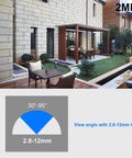 View angle diagram for 4 In 1 HD Outdoor Dome CCTV Cam With 2.8-12mm Varifocal Lens Weatherproof Metal Housing 36 IR LEDs Day Night