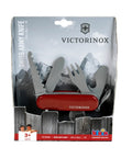 Kids Pocket Knife Toy 4.4 Inch VX Red Swiss Army Style Pretend Tool in packaging with multiple tools for young adventurers.