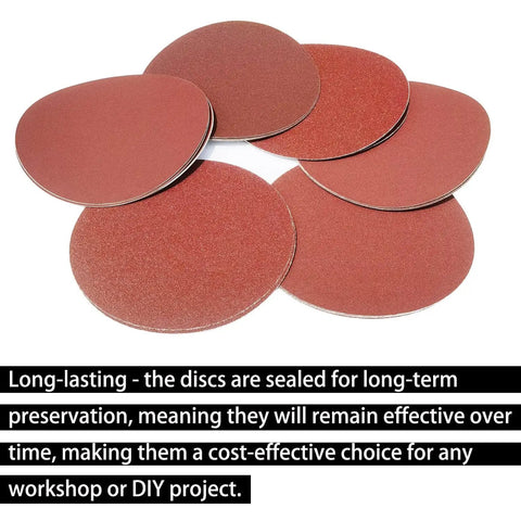 30 Pack 8 Inch Self Adhesive Sanding Discs Set Grit 80 100 120 180 240 400 For Drywall Floors Woodworking And Metal Projects