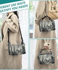 Cowboy Desert Inspired Insulated Lunch Bag With Horse Ride Design carried by person, showing versatility and style